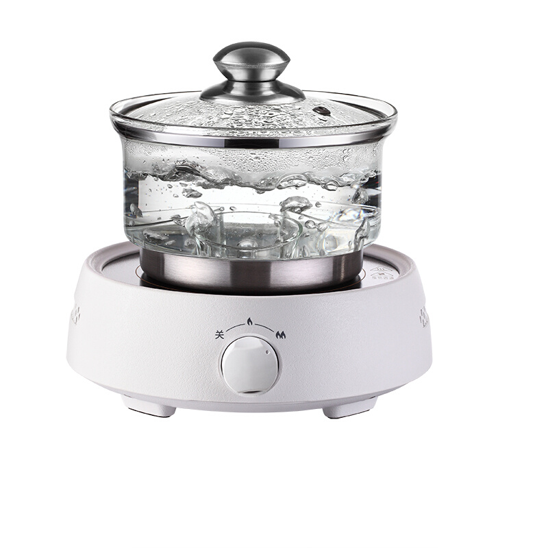 玻璃双耳消毒锅大容量耐热套装电热煮茶杯电陶炉加热家用煮泡面碗