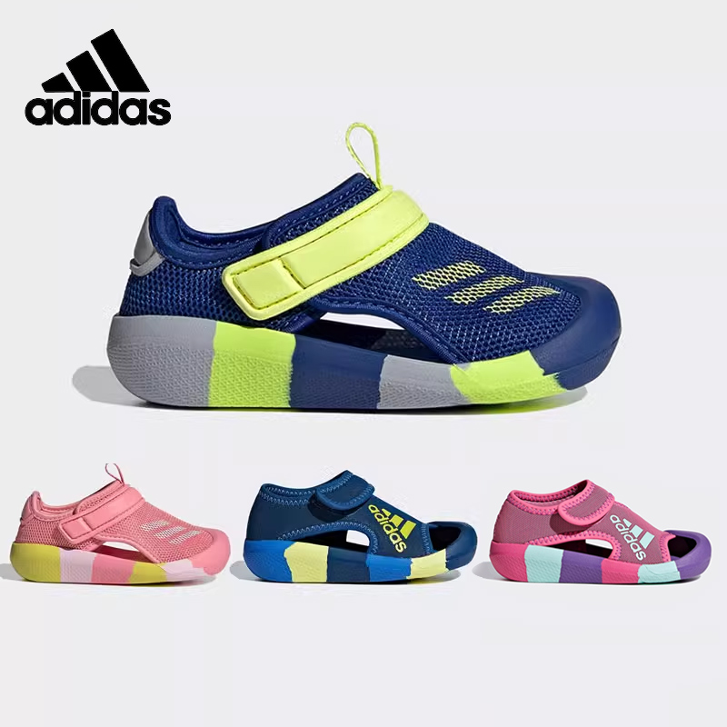 adidas阿迪达斯男女大小婴童儿童魔术贴运动沙滩凉鞋GX5118 5114