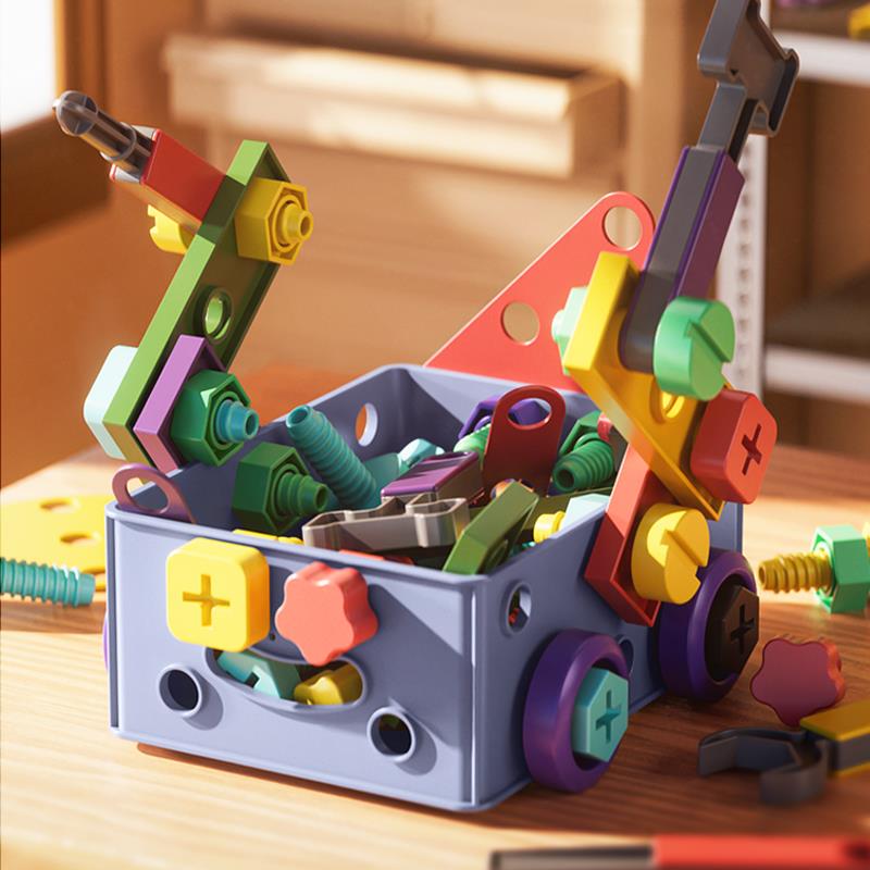 儿童拧螺丝刀玩具修理工具箱套装2岁宝宝益智可拆卸男孩1一3组装6