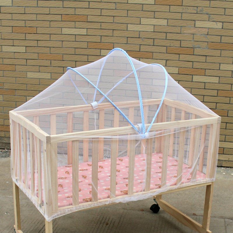 婴儿床蚊帐全罩式通用带支架夹床式儿童宝宝摇篮小床蚊帐罩防蚊罩