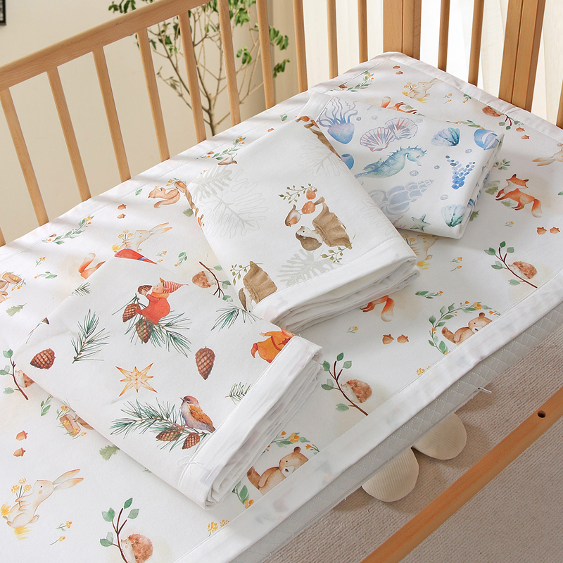 婴儿床笠竹纤维凉感软席床单夏季幼儿园席子儿童拼接床凉席可水洗