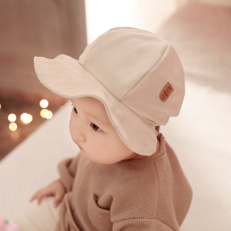 韩国儿童帽子秋冬保暖防风男女宝宝大檐遮阳帽可爱婴儿百搭渔夫帽
