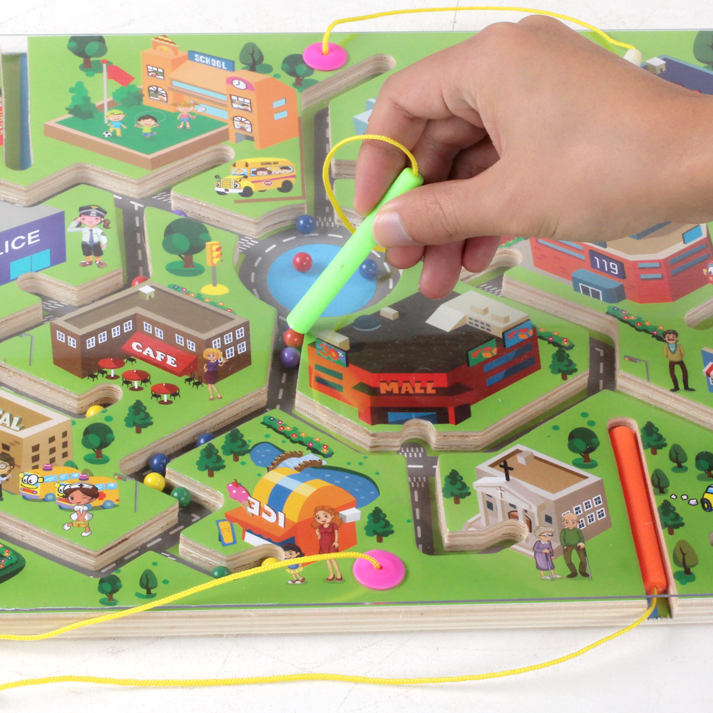 磁性迷宫亲子游戏宝宝磁力儿童益智力3-4-6岁男女孩运笔走珠玩具