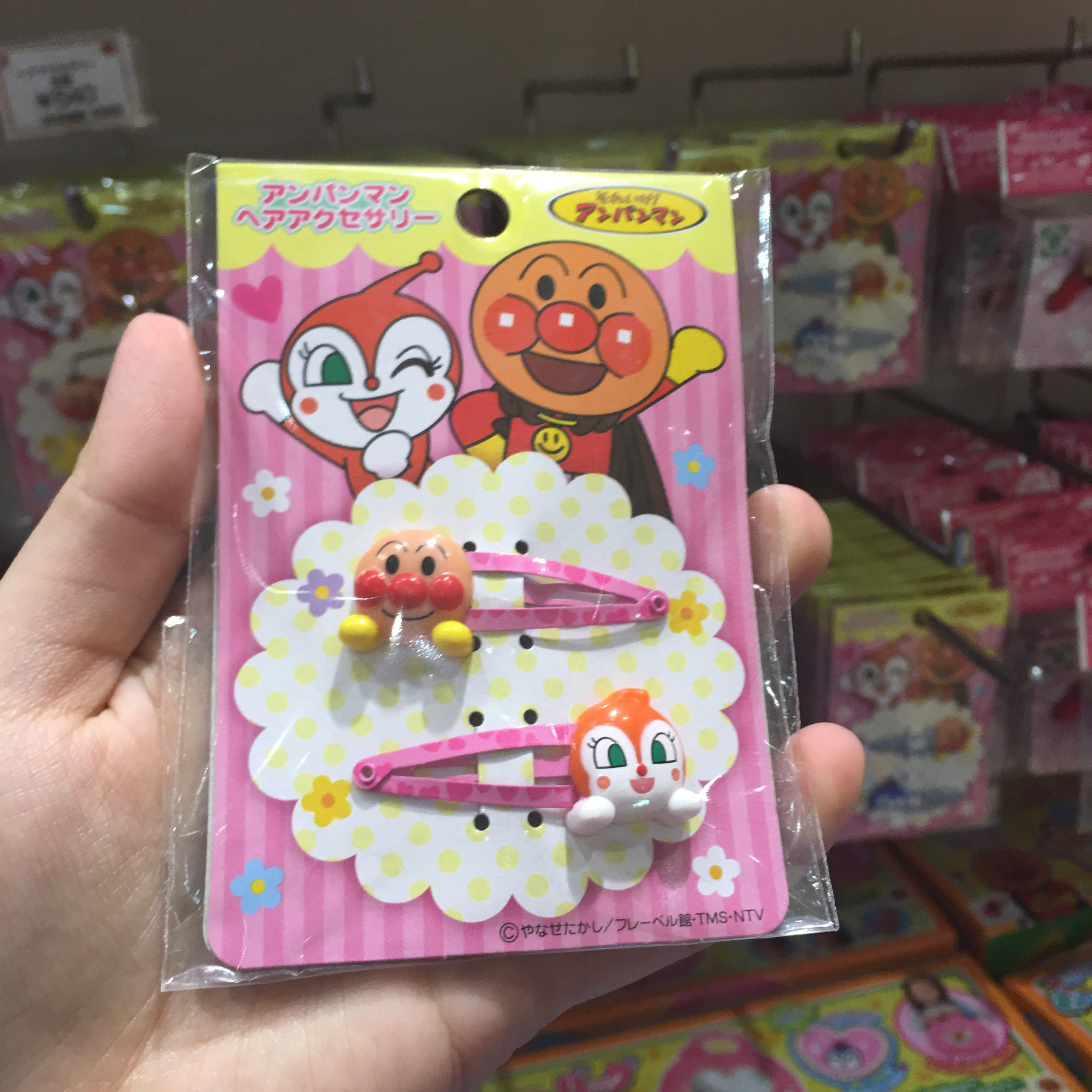 现货日本进口面包超人儿童婴儿女孩可爱头花发卡宝宝发夹发饰头夹