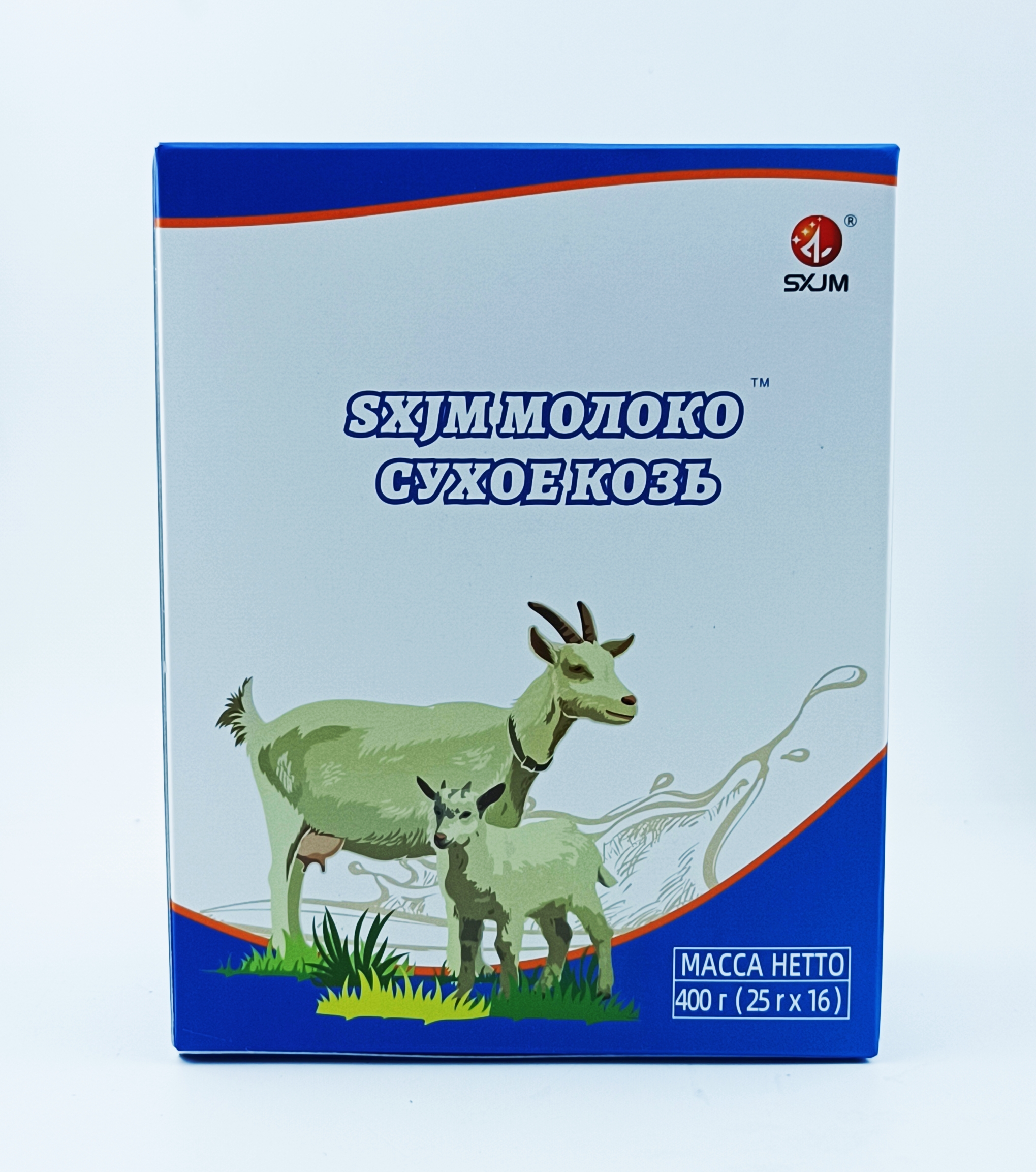 俄罗斯进口奶源阿杰莉娅牌全脂高钙羊奶粉中老年学生奶粉400克盒