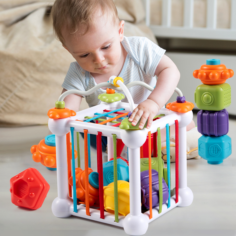 儿童玩具婴儿6个月0宝宝2益智7开发智力动脑启蒙叠叠乐积木1一3岁