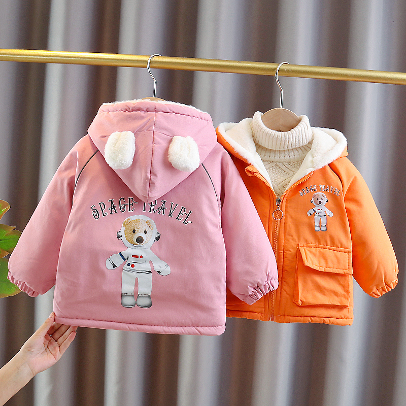 儿童装女童棉服2021新款韩版洋气小童女宝宝冬装加厚棉衣棉袄外套