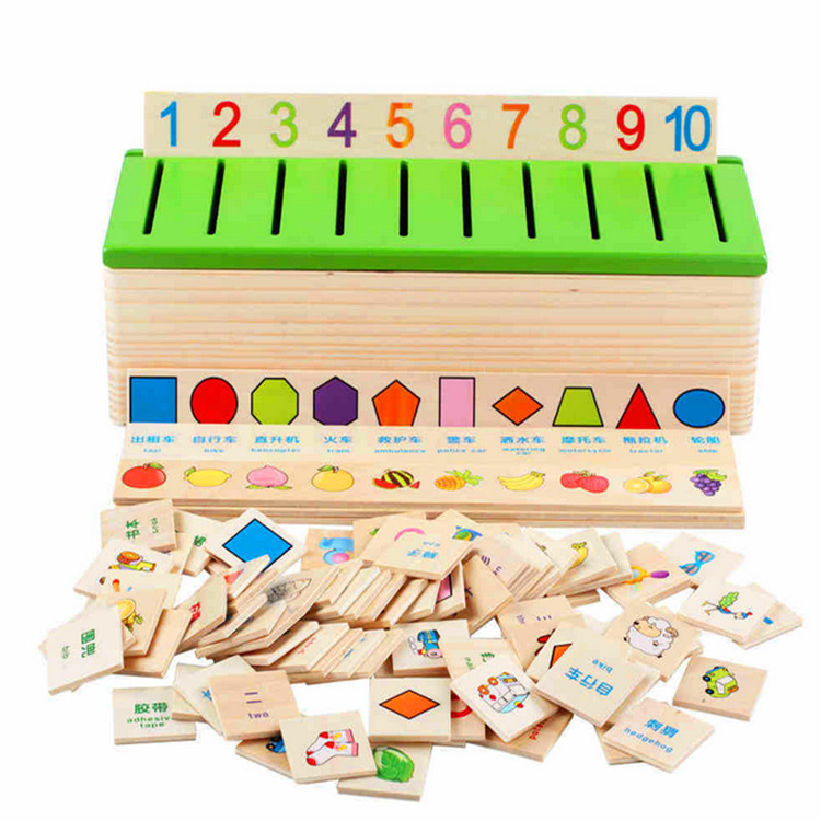 蒙氏早教2-3岁男女宝宝儿童生活知识学习形状分类盒 益智配对玩具