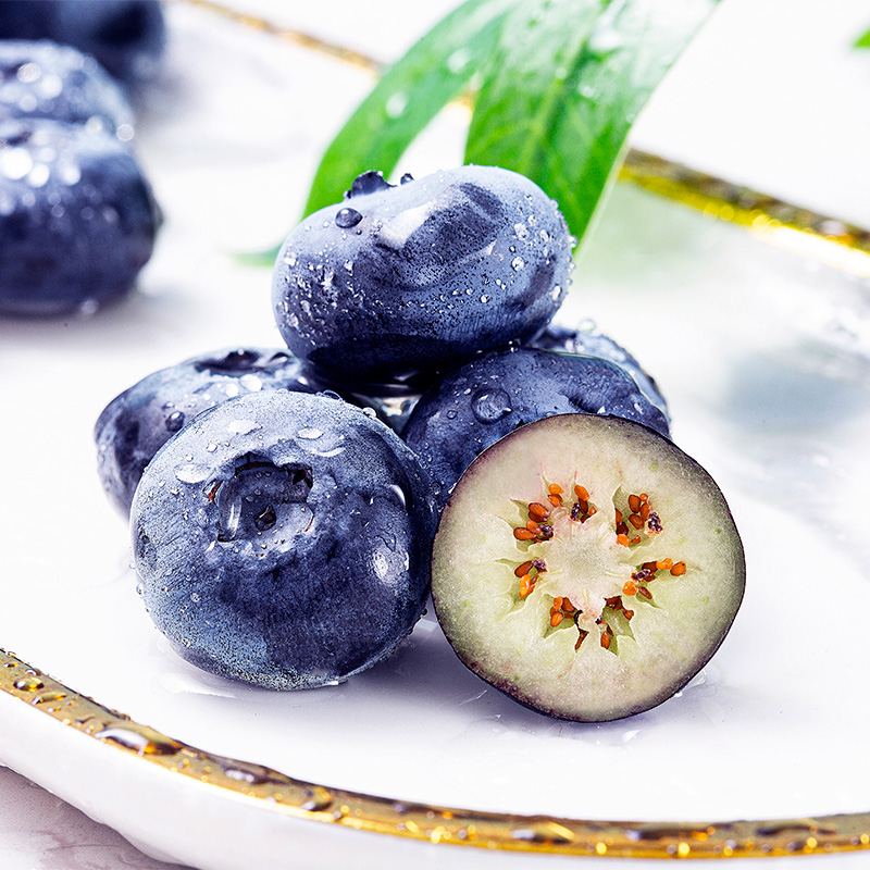 丹东新鲜蓝莓鲜果现摘宝宝辅食孕妇新鲜水果脆甜花香个大营养丰富