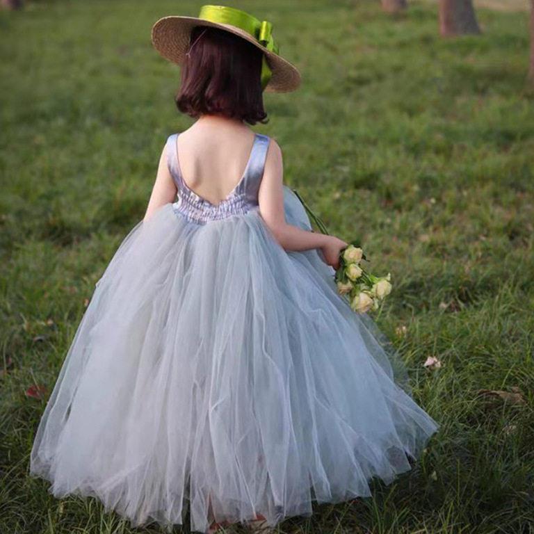 新疆包邮女童花童婚礼小女孩礼服婚纱蓬蓬裙公主裙儿童演出服连衣