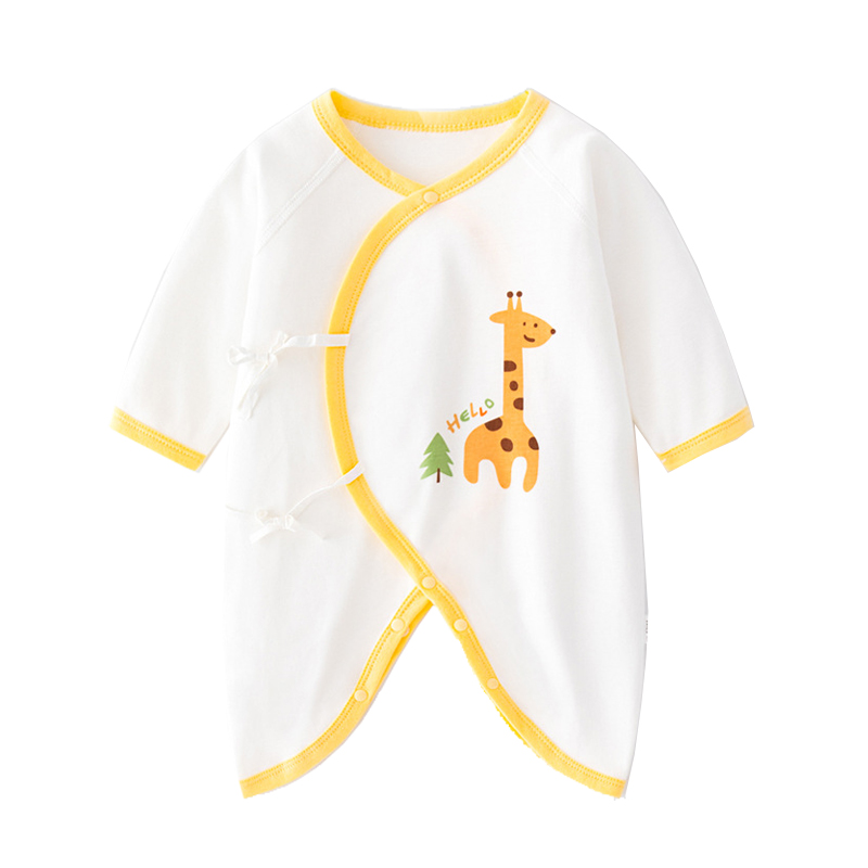 婴儿春装和尚服新生婴儿儿连体衣0-6月四季初生宝宝哈衣纯棉衣服3
