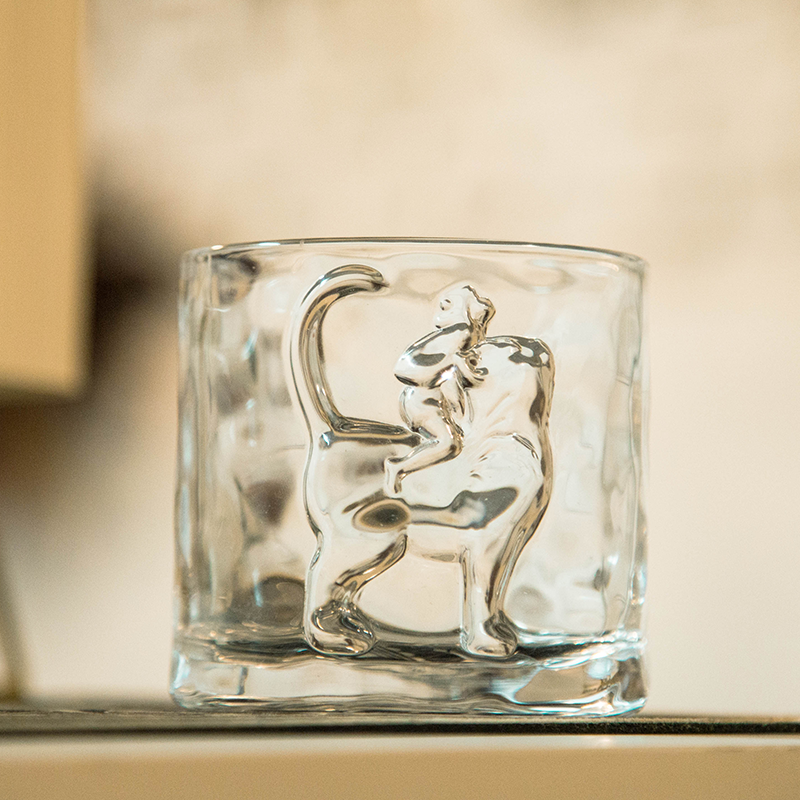 白夜童话威士忌浮雕玻璃杯礼盒高颜值礼物红酒新年节牛奶果汁水杯
