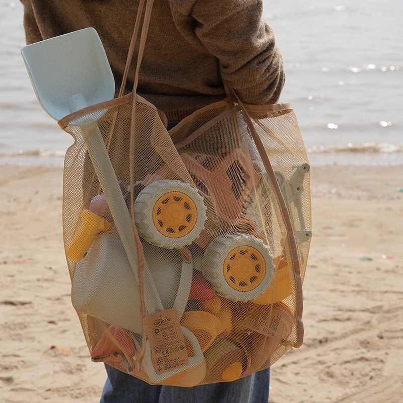 儿童沙滩玩沙工具套装户外挖沙海边游泳装备宝宝大容量收纳沙滩包