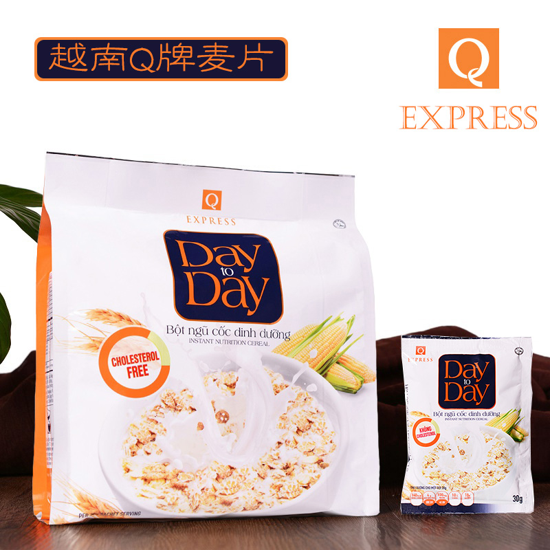 越南进口Q牌麦片600克（20小包）玉米早餐营养麦片速溶即食冲饮