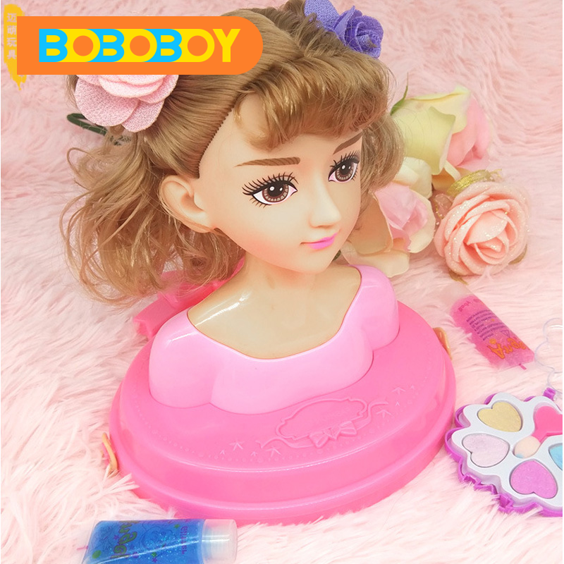 儿童化妆玩具套装2022年新款女孩化妆幼儿园梳头美发公主娃娃模型