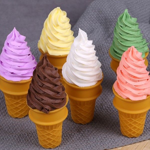 网红Fake Ice Cream Toy Cone Display Model Play Pretend Food