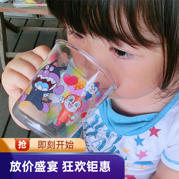 现货日本面包超人餐具儿童宝宝透明超轻可爱水杯小孩子PP刷牙杯