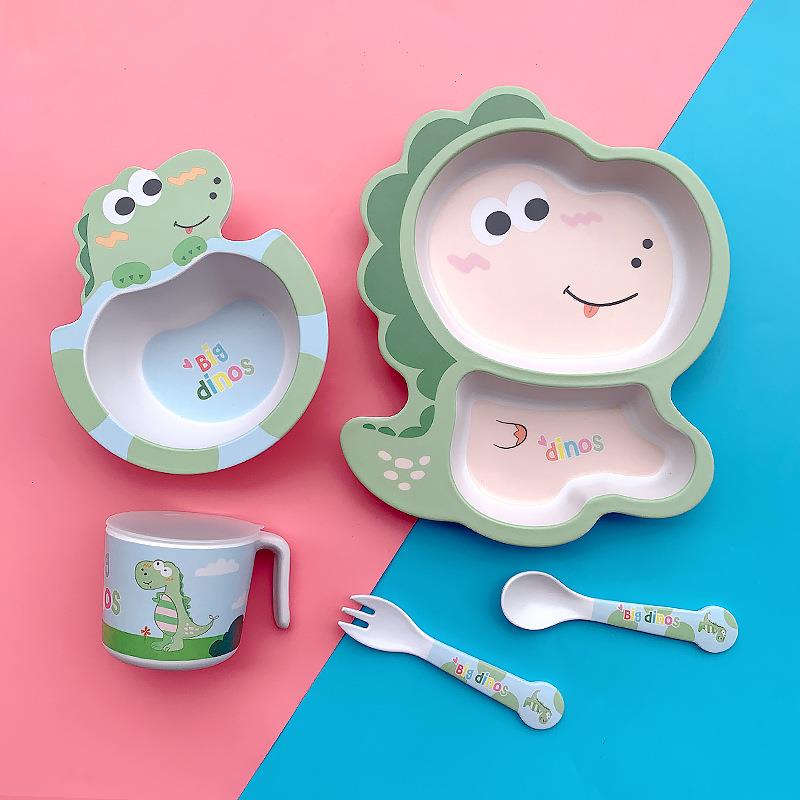 儿童餐盘宝宝分格家用餐桌饭盘可爱卡通学生创意餐具水果零食盘子