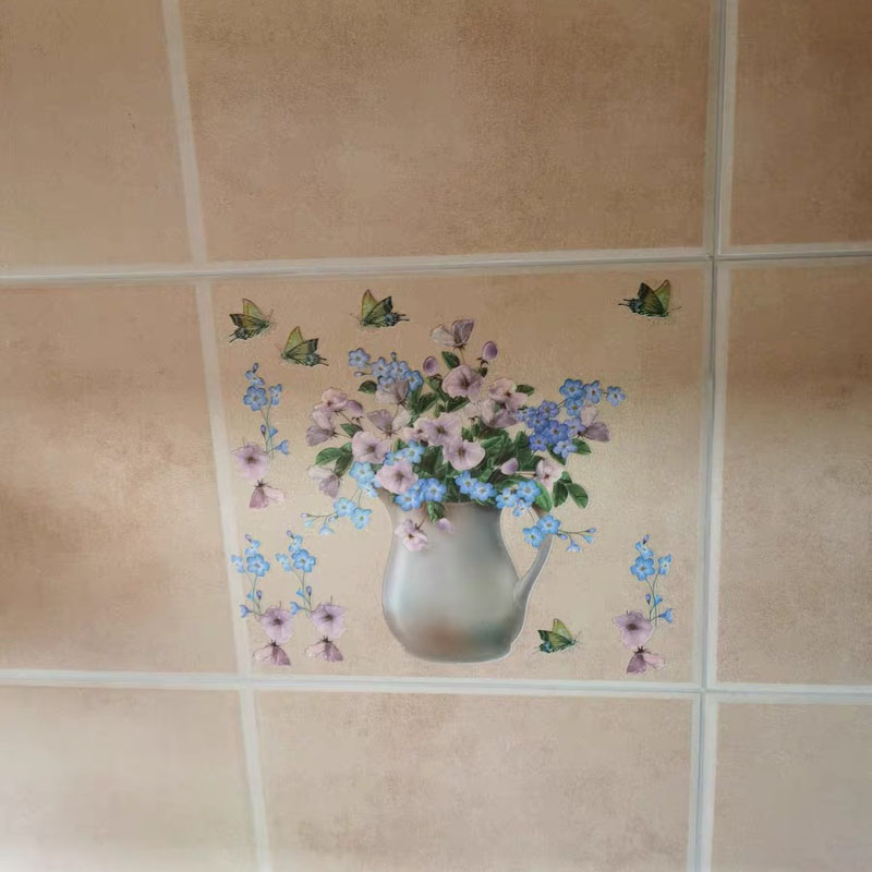 瓷砖贴纸遮丑补洞卫生间装饰浴室防水厨房自粘创意仿瓷砖贴画橱柜