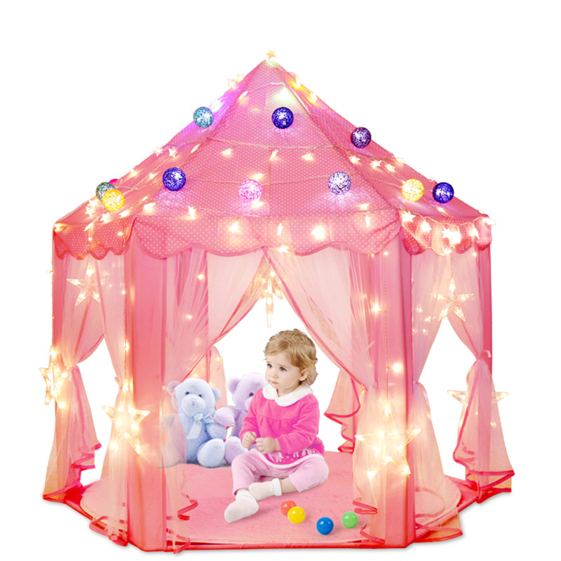 宝宝公主城游女孩粉色室内玩具儿童帐篷堡戏屋过家家分神床器城堡