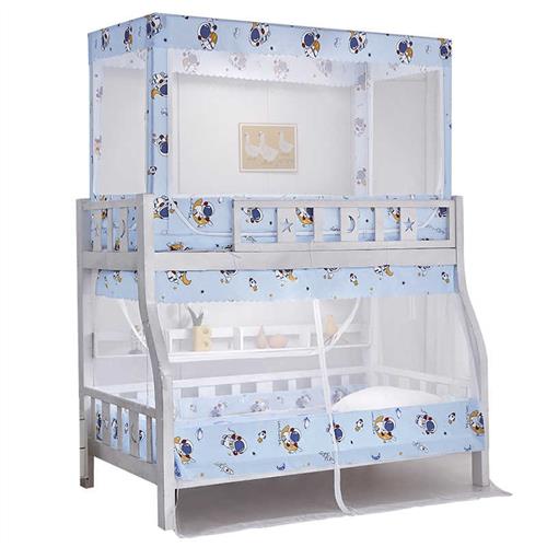 子母床梯形专用上下床蚊帐下铺系绳款家用双层儿童床高低床免安装
