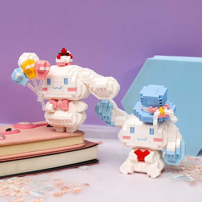 生日礼品小颗粒积木玩具大耳狗摆件成年拼图3D立体模型学生礼物女