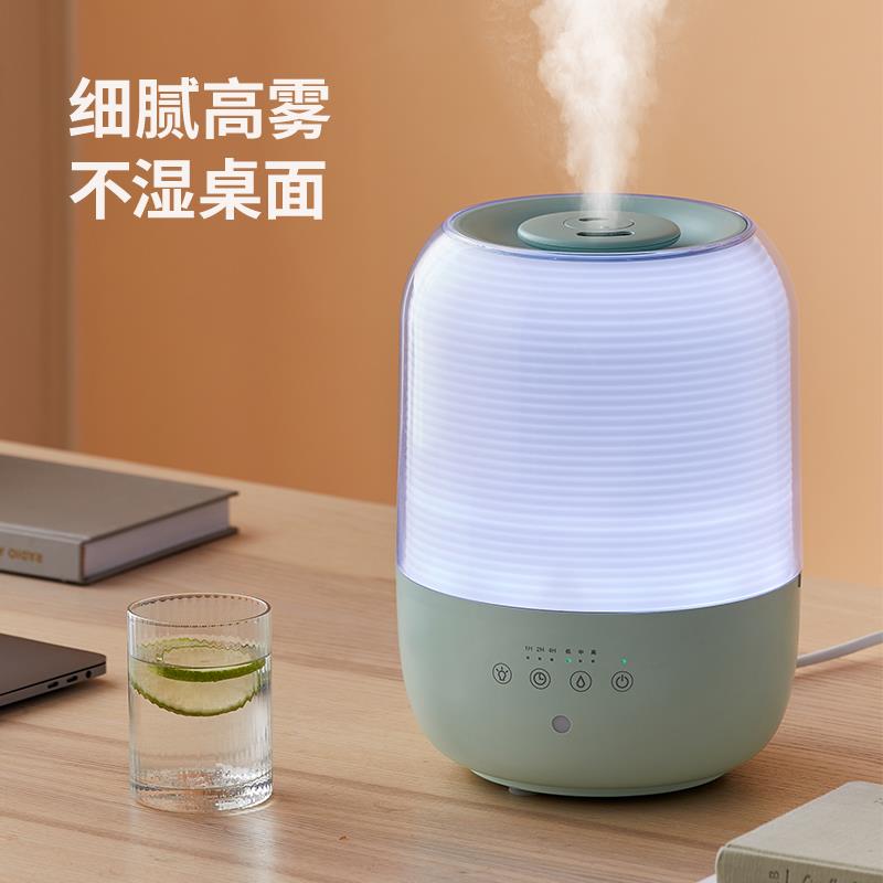 日本加湿器家用静音卧室孕妇婴儿空气净化桌面大雾量小型夜灯