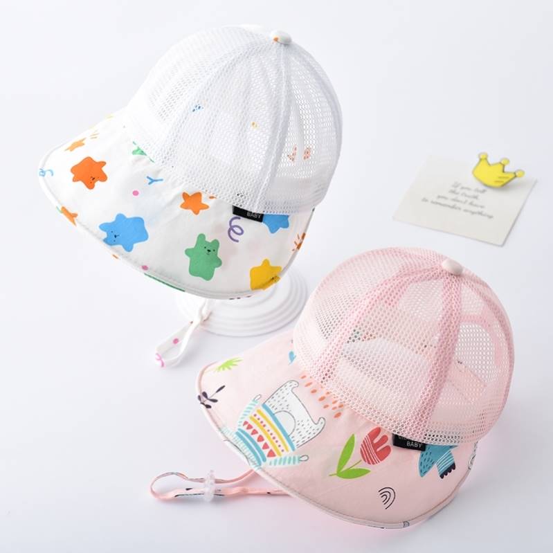 厂家6一12月婴儿帽薄夏款遮阳宝宝帽子儿童防晒遮阳帽渔夫帽男童