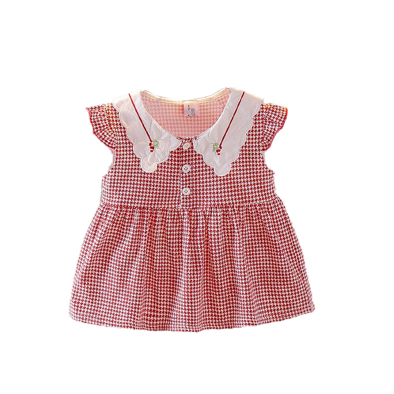 女童夏季连衣裙时髦夏装公主裙1-2-3岁女宝宝短袖裙婴儿夏天衣服