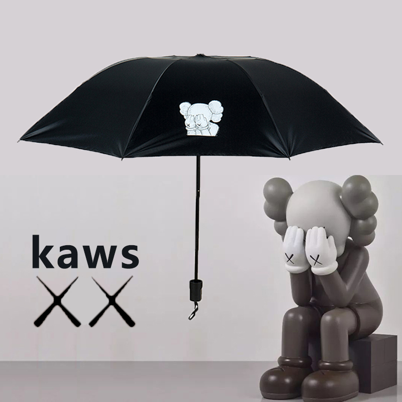KAWS全自动雨伞潮牌xx芝麻街男个性创意潮流ins女学生晴雨太阳伞