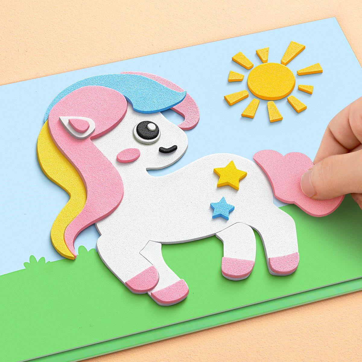 儿童手工diy立体粘贴画3d幼儿园制作材料包女孩子的玩具女童贴纸
