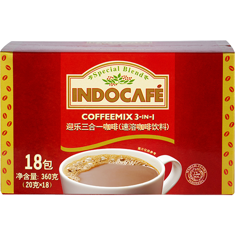 Indocafe迎乐经典香浓三合一3in1速溶咖啡粉18条装 印尼原产进口