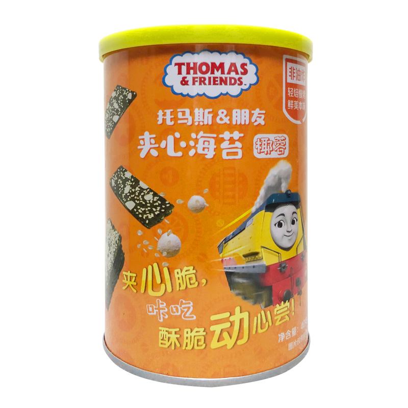 韩国托马斯海苔夹心脆片即食儿童零食紫菜宝宝搭配辅食营养