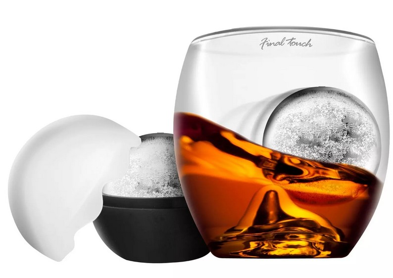 加拿大Final touch火山摇滚酒杯冰球模具岩形玻璃杯威士忌酒杯子