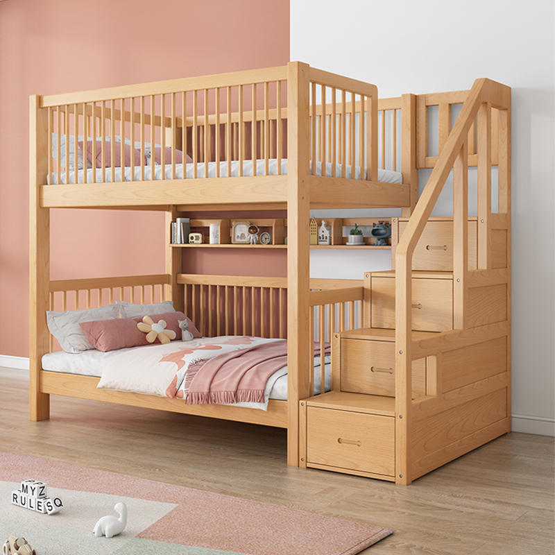 全实木儿童床上下床同宽平行床上下铺双层床组合子母床两层高低床