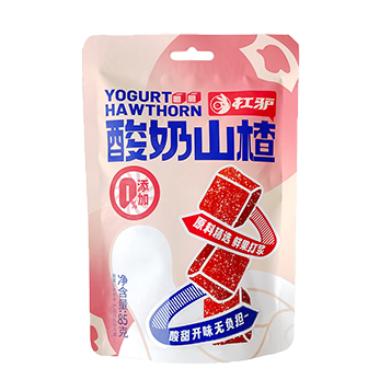 【杠驴】酸奶山楂丁0添加85g3袋小包装酸甜可口