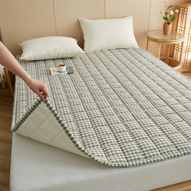 无印良品棉花床褥垫被全棉可机洗薄床垫遮盖物宿舍单人棉絮软垫子