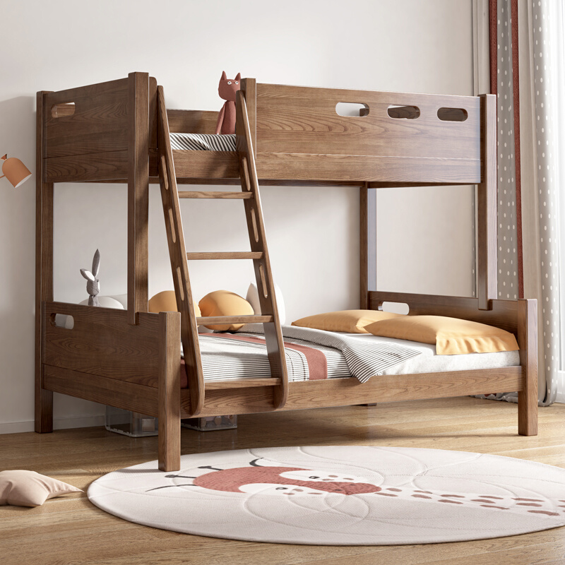 健康民居-A19上下床双层床全实木高低床大人儿童上下铺木床子母床