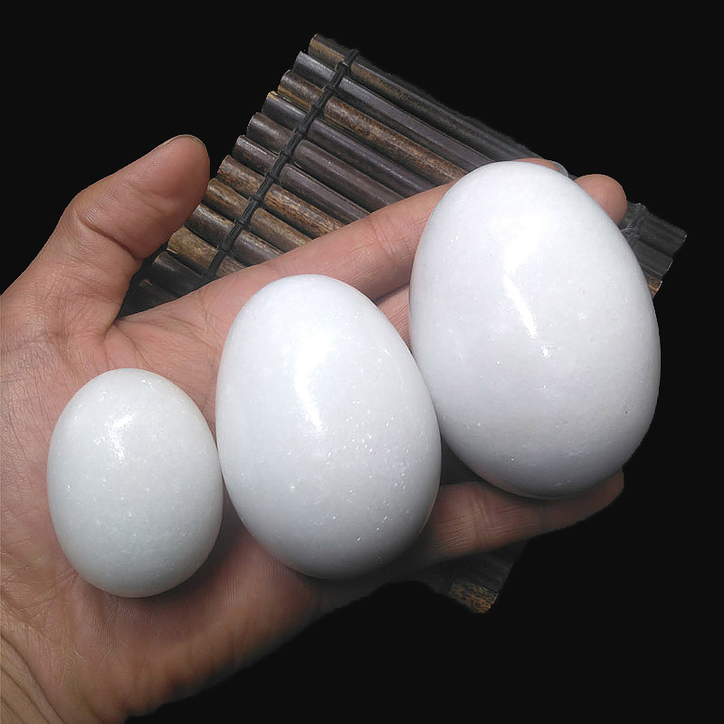 鹅卵石蛋天然原石鸡蛋手球摆件健身把玩玉保健仿真球老人鹅蛋石头