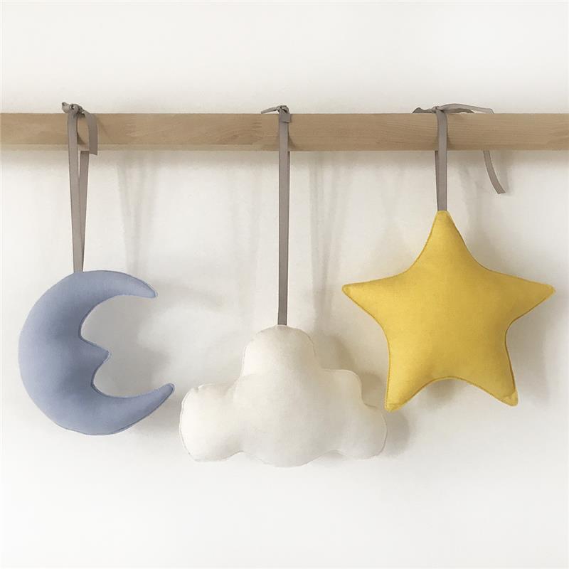 可爱创意儿童房星星月亮云朵家居小物件墙面窗帘装饰品挂摆件