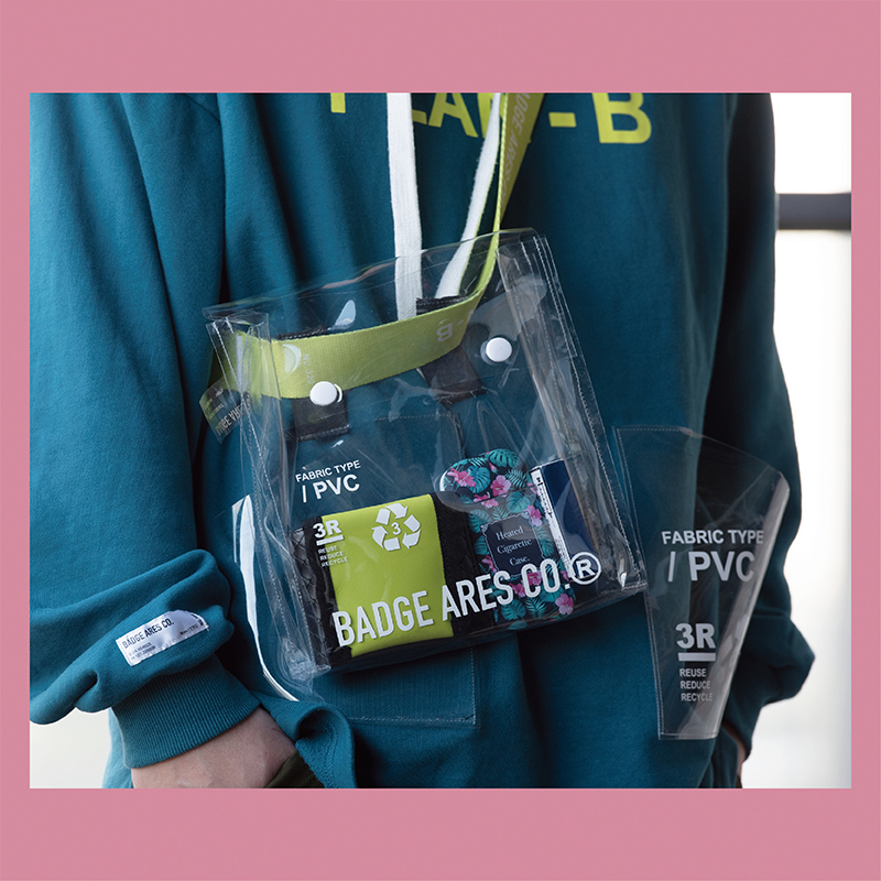 BADGE ARES CO PVC BAG 透明小包 人气携带方便腰包服饰腰带搭配