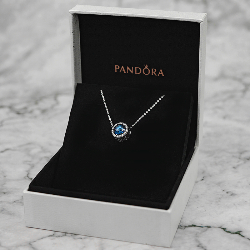 Pandora潘多拉海洋之心项链ZT0139轻奢小众气质实用520情人节礼物