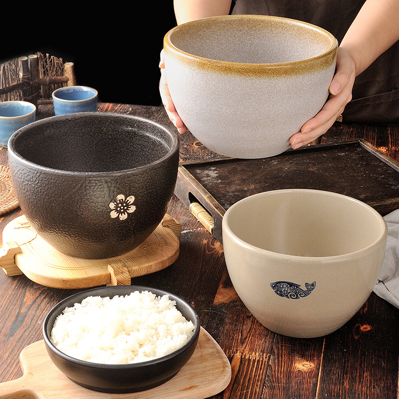 串串香专用钵钵鸡容器冷锅圆形粗陶陶瓷瓷商用厨房火锅店调料缸