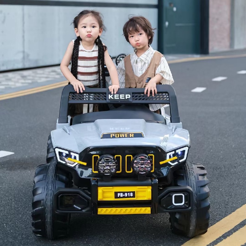 正品超大号儿童双人座电动汽车可坐两个人越野车充电玩具车童车遥