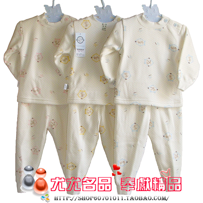 处理小素材秋冬宝宝中大儿童内衣套装加厚保暖加绒0-120