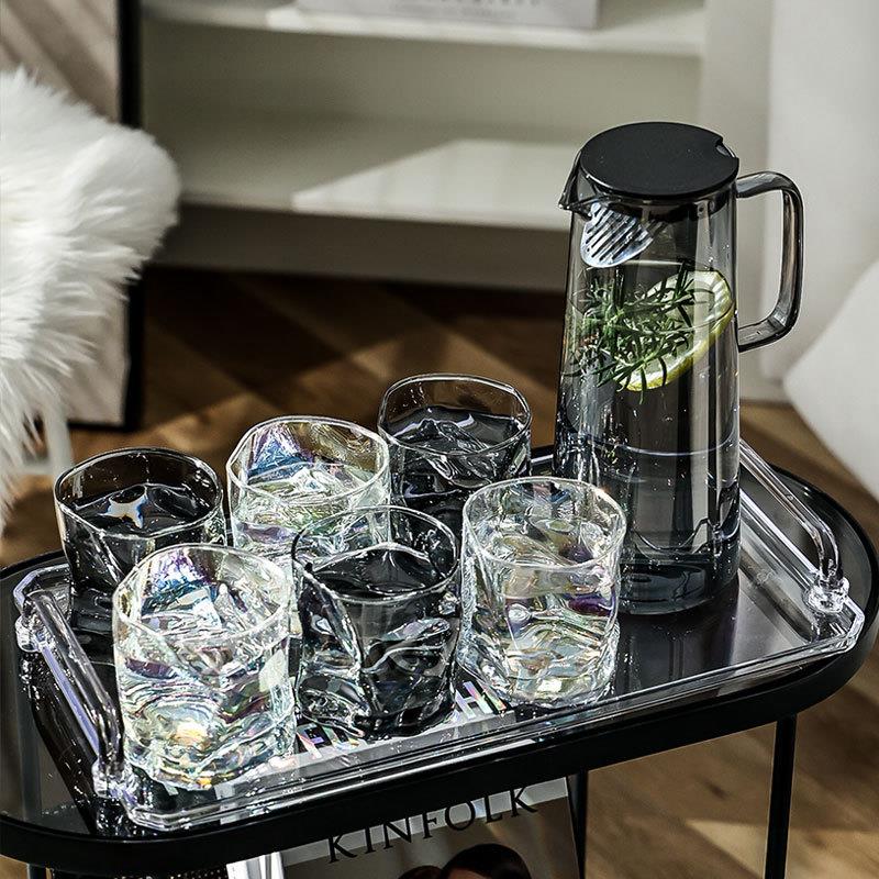 高颜值玻璃水杯家用套装客厅冷水壶喝水杯家庭凉水x杯泡茶壶果汁