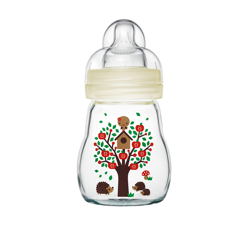 mam美安萌晶彩耐高温玻璃奶瓶大容量宝宝新生婴幼儿喂奶嘴瓶进口