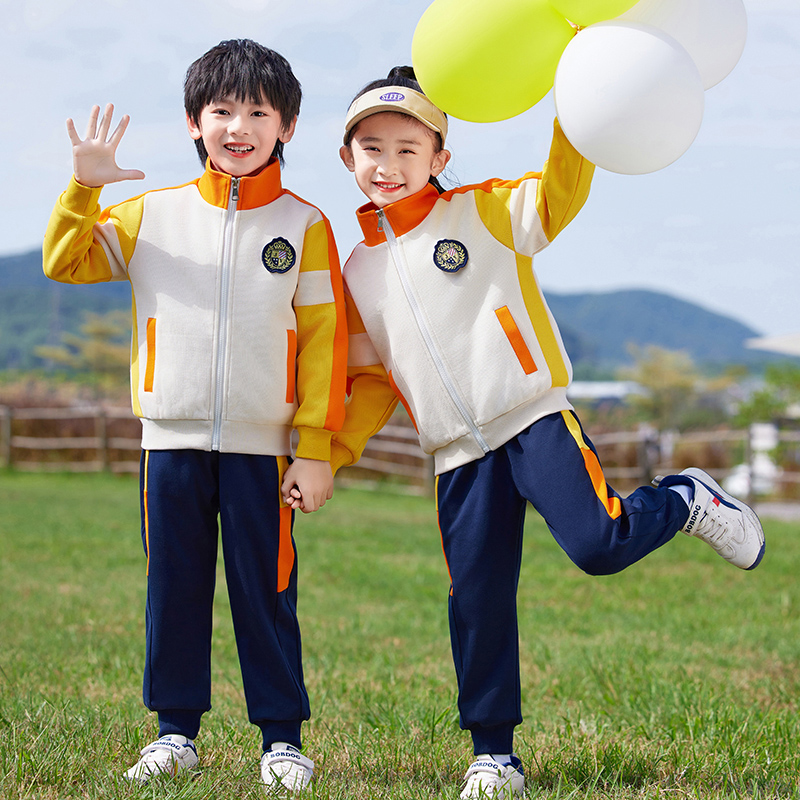 小学生校服春秋装一年级三件套儿童班服学院风运动套装幼儿园园服