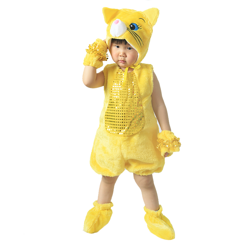 正品小猫咪演出服装六一儿童动物表演服猫和老鼠舞蹈服幼儿园连体