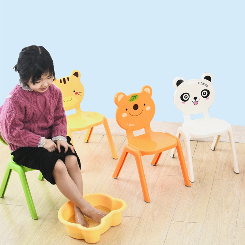 儿童靠背椅子 塑料加厚卡通小板凳 宝宝凳子防滑餐椅幼儿园学习椅